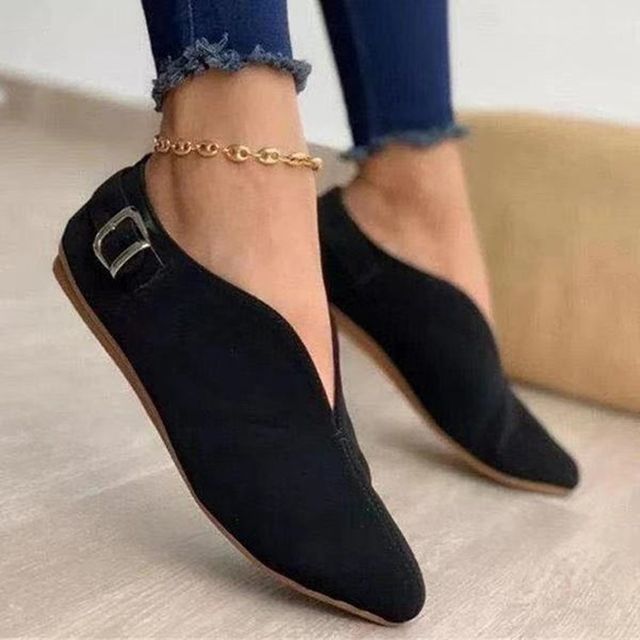 Chain Strap Flat Slip-Ons
