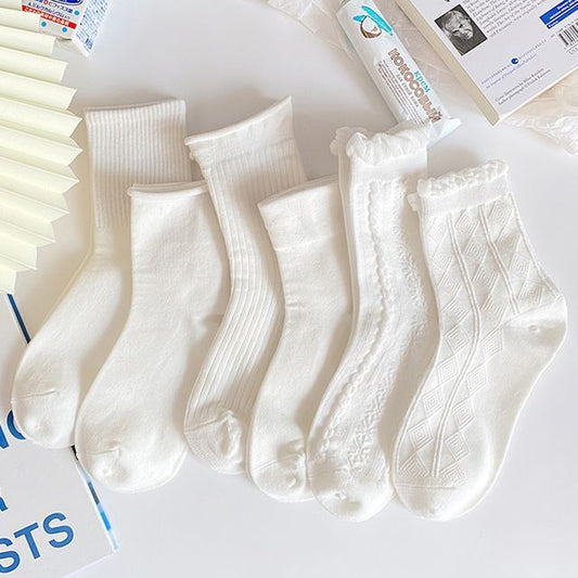 Set of 5 Pairs: Plain Socks