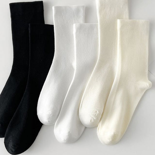 Set of 5 Pairs: Plain Socks