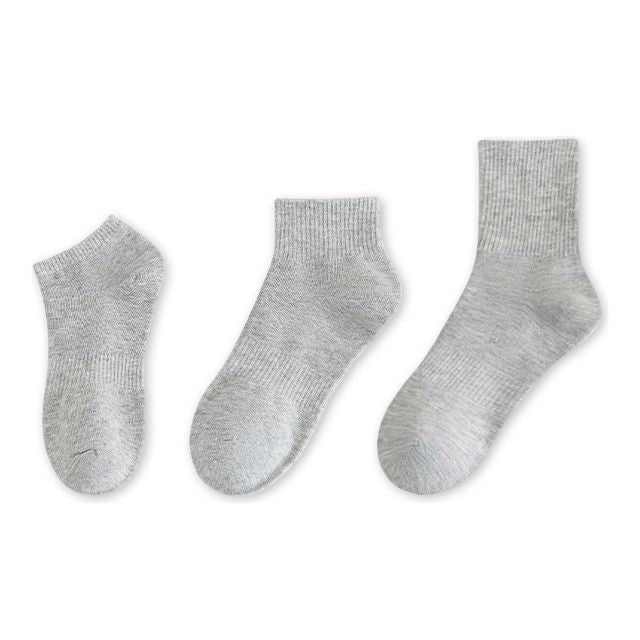 Set of 9 Pairs: Plain Ribbed Socks