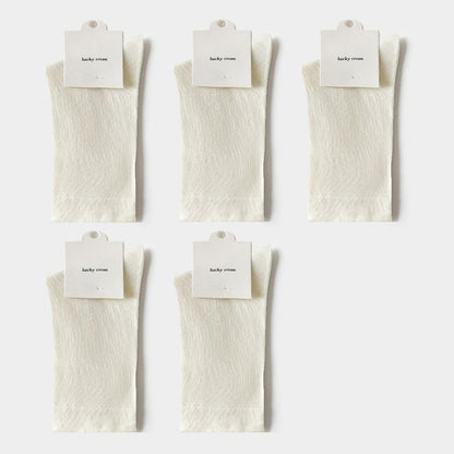 Set of 5 Pairs: Plain Socks