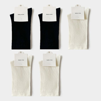 Set of 5 Pairs: Plain Socks