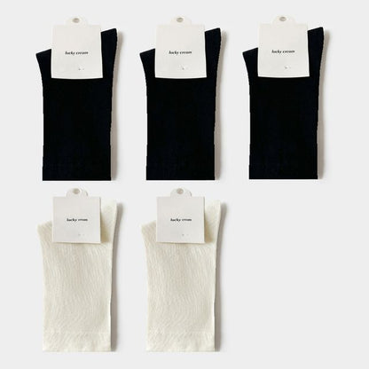 Set of 5 Pairs: Plain Socks
