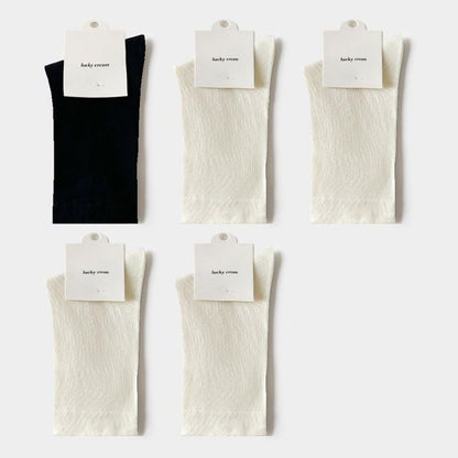 Set of 5 Pairs: Plain Socks