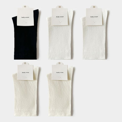 Set of 5 Pairs: Plain Socks