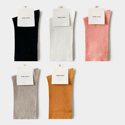 Set of 5 Pairs: Plain Socks