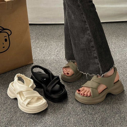 Platform Knot Sandals Slingback