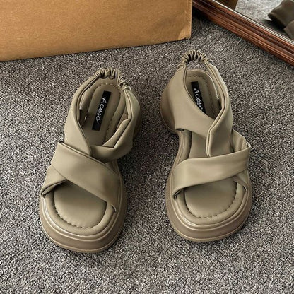 Platform Knot Sandals Slingback