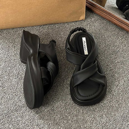 Platform Knot Sandals Slingback