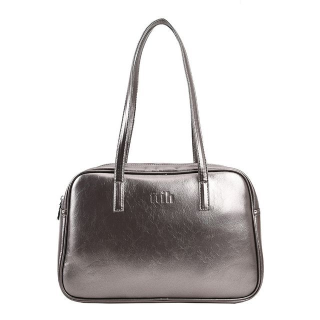 Plain Faux Leather Carryall Bag