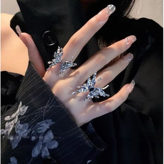 Butterfly Alloy Open Ring (various designs) / Set