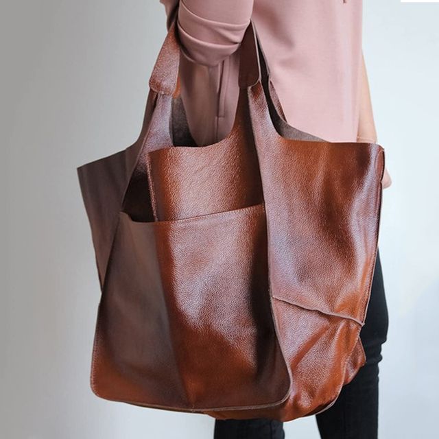 Faux Leather Tote Bag