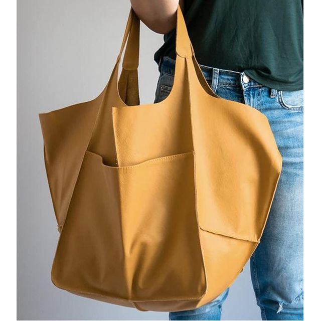 Faux Leather Tote Bag