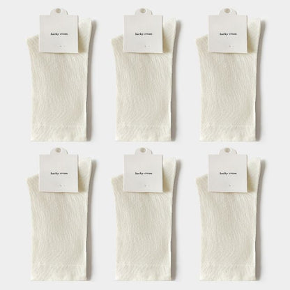Set of 6: Plain Socks