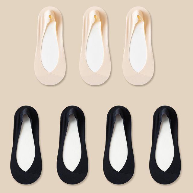 Set of 7: Plain No-Show Socks