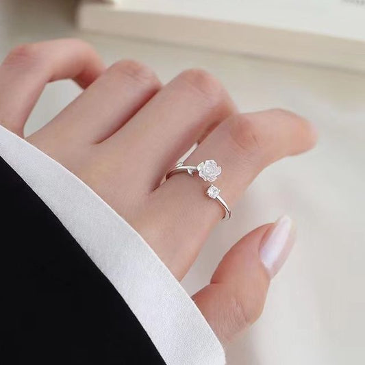 Rose Alloy Open Ring