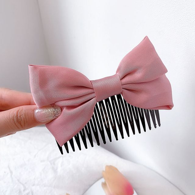 Bow Fabric Hair Comb