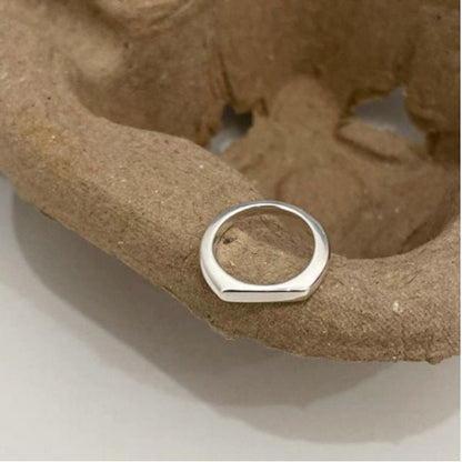 Geometric Alloy Ring / Wavy Layered Alloy Open Ring