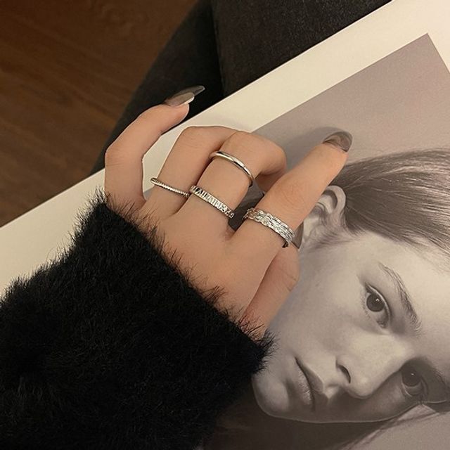 Ring Open 4: of (various Alloy designs) Set