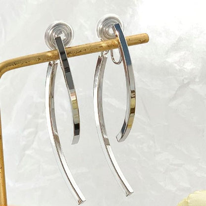 Curve Alloy Fringed Earring