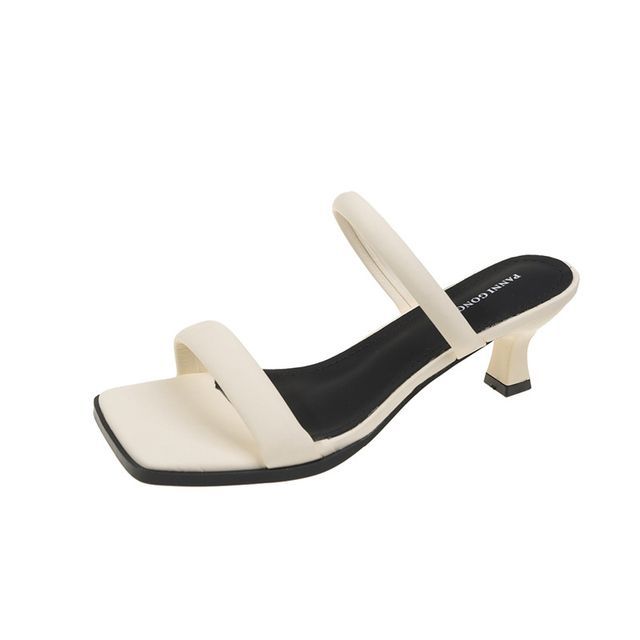 Low Heel Slide Sandals