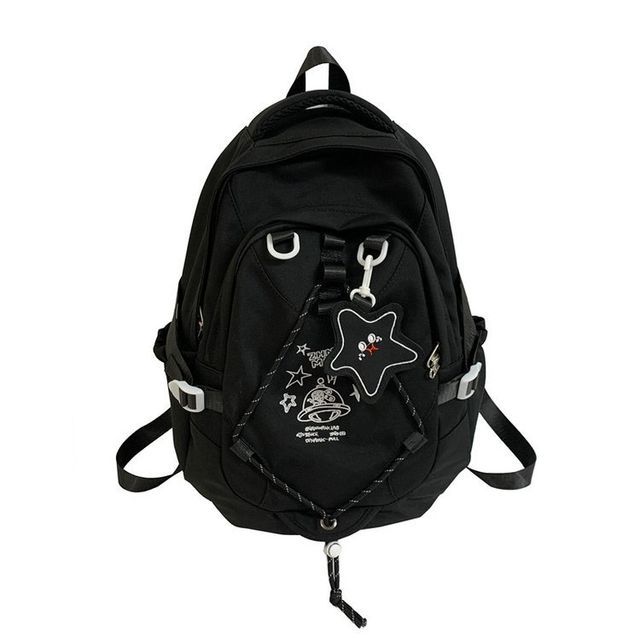 Rucksack mit mehreren Taschen und Cartoon-Stickerei