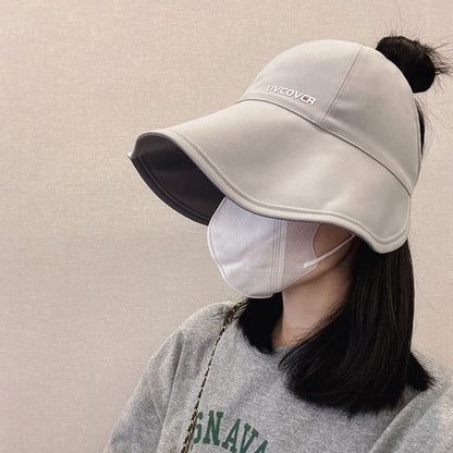 Lettering Open Top Sun Hat