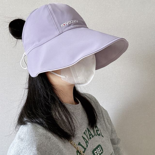 Lettering Open Top Sun Hat