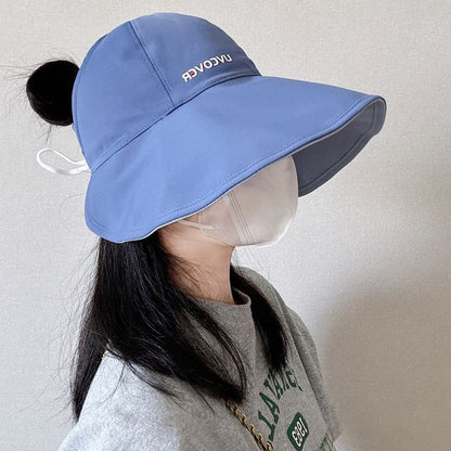 Lettering Open Top Sun Hat