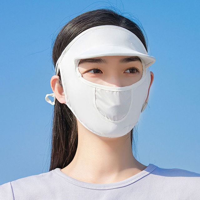 Plain Sun Protection Face Cover with Brim