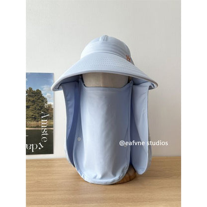 Protection Face Cover Lettering Hat Sun with