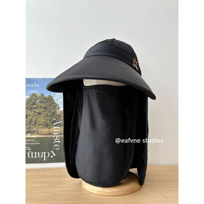 Protection Face Cover Lettering Hat Sun with