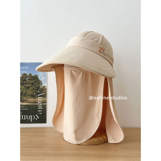 Protection Face Cover Lettering Hat Sun with
