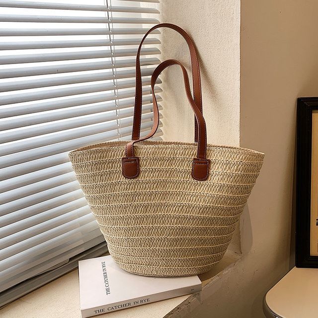 Straw Basket Shoulder Bag