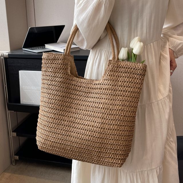 Set: Woven Tote Bag + Scarf