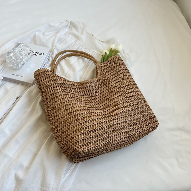 Set: Woven Tote Bag + Scarf