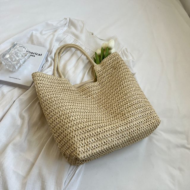 Set: Woven Tote Bag + Scarf