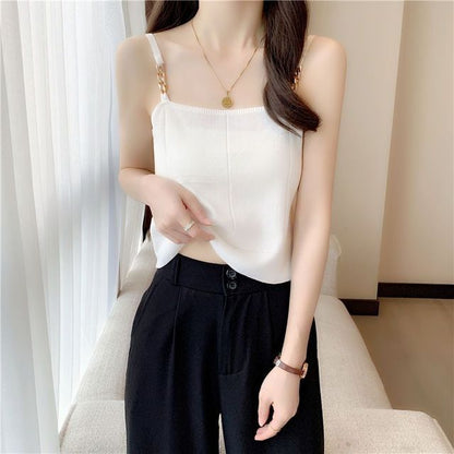 Plain Chain Strap Cami Top