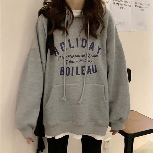 Lettering Oversized Hoodie