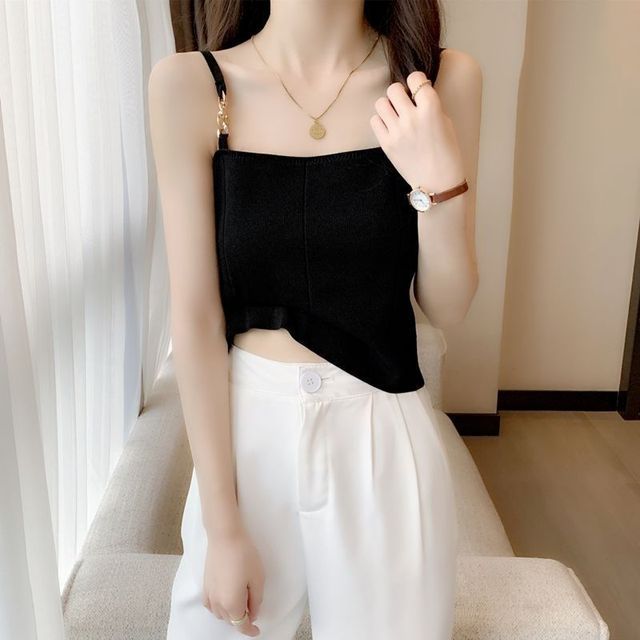 Plain Chain Strap Cami Top