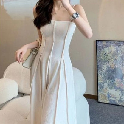 A-Line Maxi Dress with Thin Straps