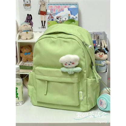 Multi-Pocket Backpack / Bag Charm / Set