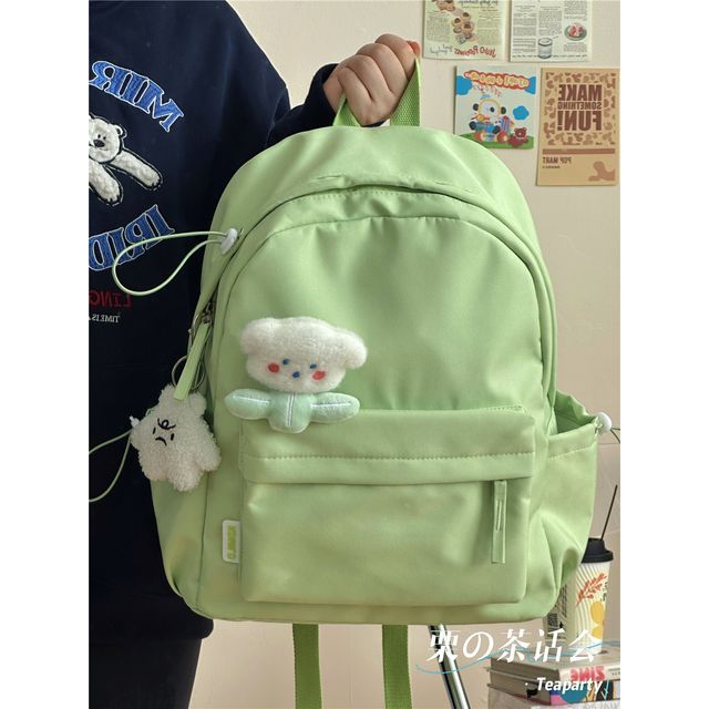 Multi-Pocket Backpack / Bag Charm / Set