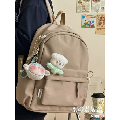 Multi-Pocket Backpack / Bag Charm / Set