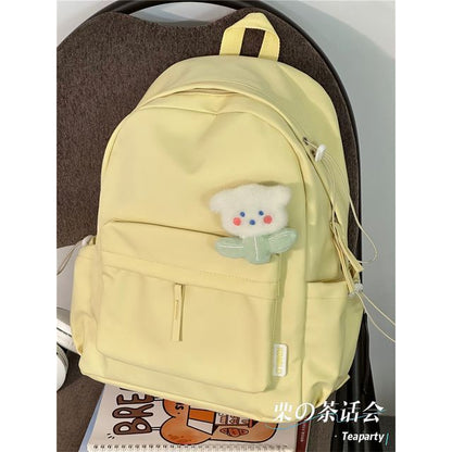 Multi-Pocket Backpack / Bag Charm / Set