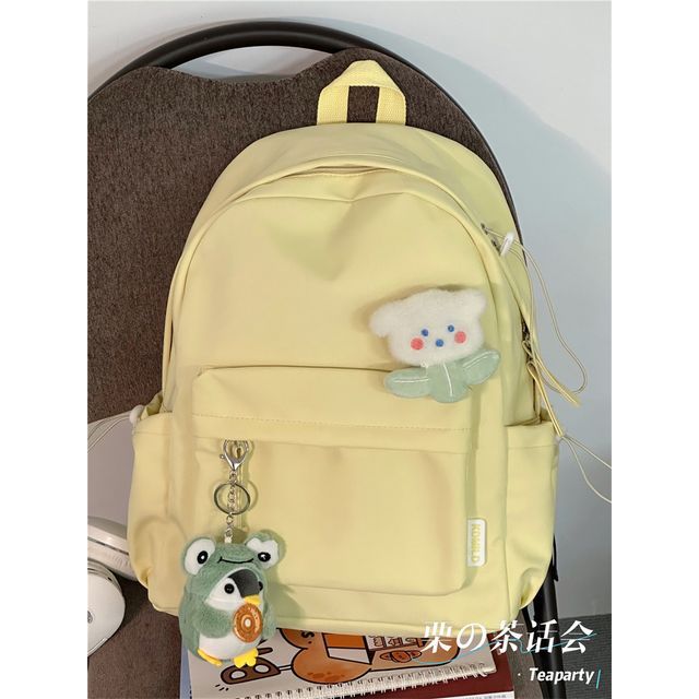 Multi-Pocket Backpack / Bag Charm / Set