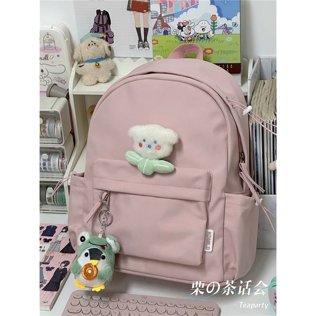 Multi-Pocket Backpack / Bag Charm / Set