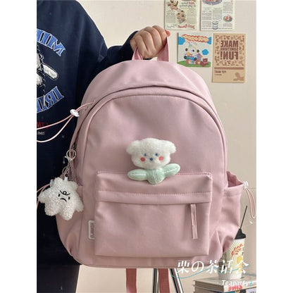 Multi-Pocket Backpack / Bag Charm / Set