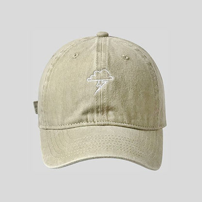 Lightning Cloud Embroidered Baseball Cap