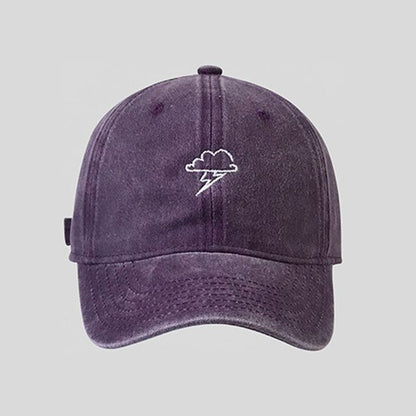 Lightning Cloud Embroidered Baseball Cap